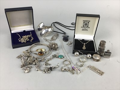 Lot 329 - A LOT OF SILVER AND OTHER JEWELLERY