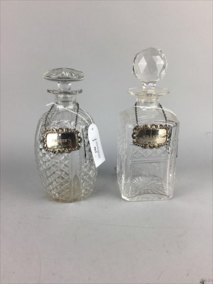 Lot 363 - A LOT OF TWO GLASS SPIRIT DECANTERS