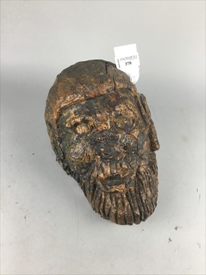 Lot 370 - A BURR MAPLE MASK