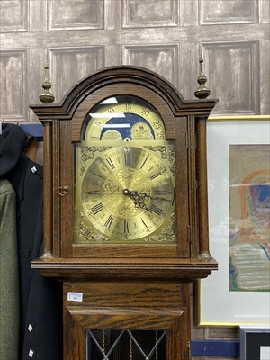 Lot 321 - AN OAK FENCLOCKS OF SUFFOLK LONGCASE CLOCK