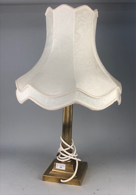 Lot 309 - A BRASS TABLE LAMP