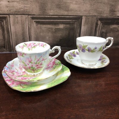 Lot 408 - A LOT OF TWO TEA SERVICES AND A GLASS BOWL