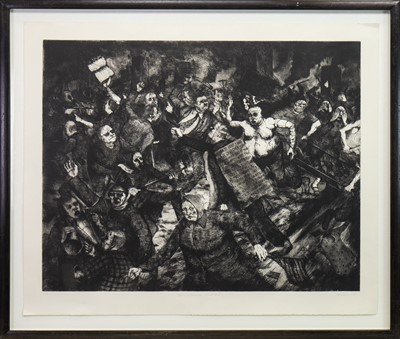 Lot 716 - THE LUDICROUS SALVATION, AN ETCHING BY KEN CURRIE