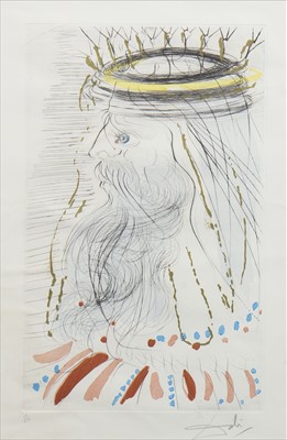 Lot 722 - KING SOLOMON, SONG OF SONGS OF KING SOLOMON, AN ETCHING BY SALVADOR DALI