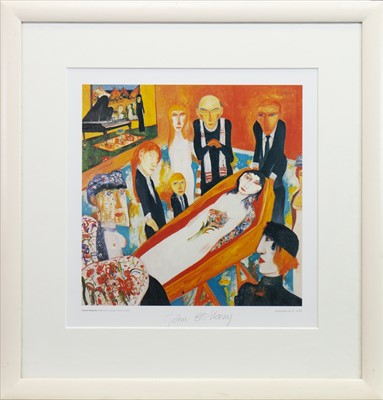 Lot 724 - CHINESE REQUIEM, A PRINT BY JOHN BELLANY