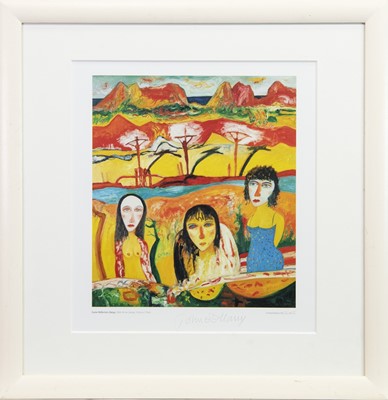 Lot 726 - EASTER REFLECTION, BARGA, A LIMITED EDITION SIGNED PRINT BY JOHN BELLANY