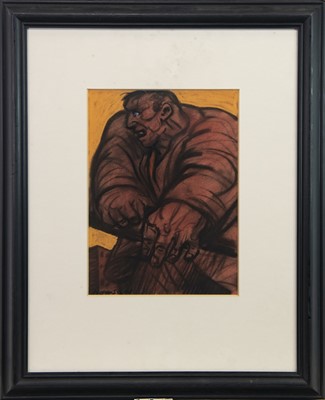 Lot 737 - THE BIG MAN, A PASTEL BY PETER HOWSON