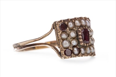Lot 418 - A LATE NINETEENTH CENTURY GEM AND PEARL SET RING