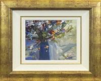 Lot 93 - * TERRENCE CROSBY, THE BLUE VASE oil on board,...