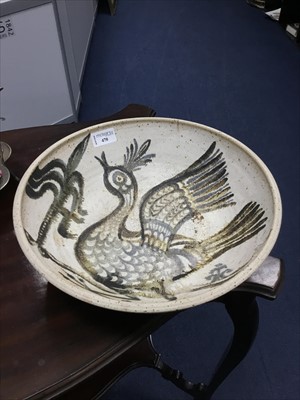 Lot 470 - A STUDIO POTTERY CIRCULAR BOWL