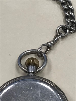 Lot 817 - AN EARLY 20TH CENTURY SILVER POCKET WATCH