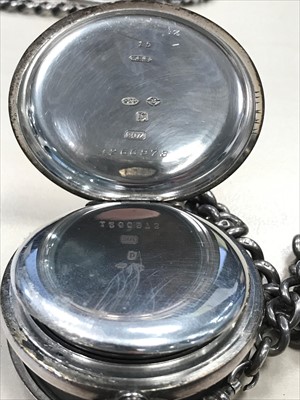 Lot 817 - AN EARLY 20TH CENTURY SILVER POCKET WATCH