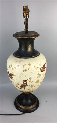 Lot 65 - A LOT OF TWO LARGE CERAMIC LAMPS