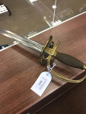 Lot 1612 - A LATE 19TH CENTURY DRESS SWORD AND SCABBARD