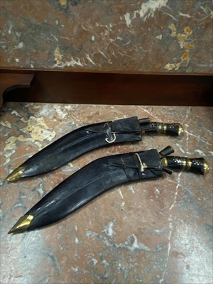 Lot 505 - A LOT OF TWO KUKRI KNIVES