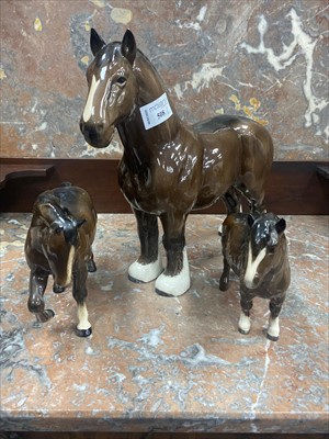 Lot 508 - A LOT OF BESWICK CERAMIC HORSE FIGURES