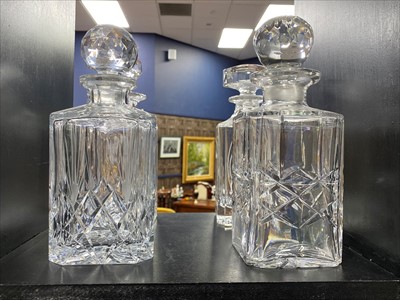 Lot 512 - A WATFORD CRYSTAL DECANTER AND OTHER GLASS WARE