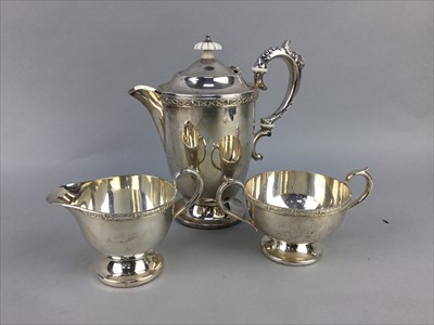 Lot 62 - A LOT OF THREE SILVER PLATED TEA SERVICES