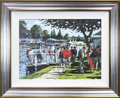 Lot 597 - ENGLISH ELEGANCE, A HAND EMBELLISHED CANVAS, BY SHERRE VALENTINE DAINES