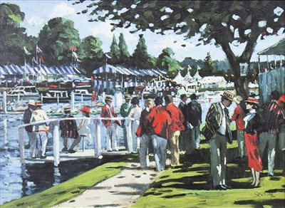 Lot 597 - ENGLISH ELEGANCE, A HAND EMBELLISHED CANVAS, BY SHERRE VALENTINE DAINES