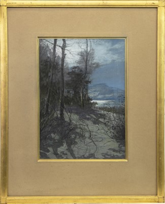 Lot 37 - FOREST SCENE, A WATERCOLOUR BY WILLIAM GUTHRIE