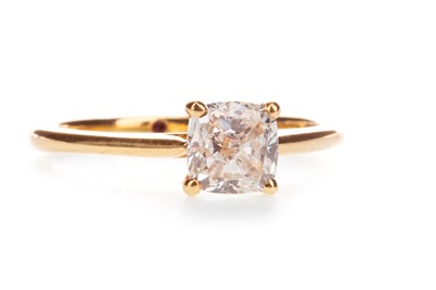 Lot 478 - A CERTIFICATED DIAMOND SOLITAIRE RING