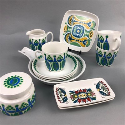 Lot 7 - A NORWEGIAN PART COFFEE SERVICE ALONG WITH A PAIR OF PIN DISHES