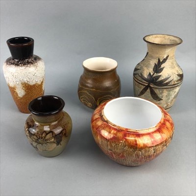 Lot 122 - A LOT OF FOUR WEST GERMAN VASES AND ANOTHER FOUR VASES