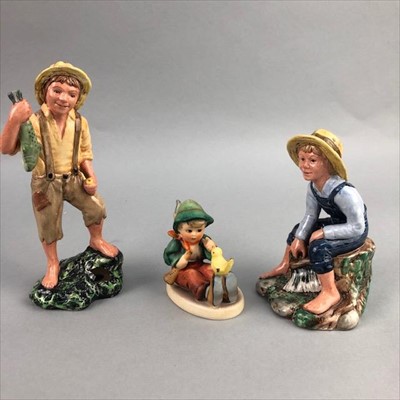 Lot 115 - A LOT OF TWO ROYAL DOULTON FIGURES, AND A HUMMEL FIGURE