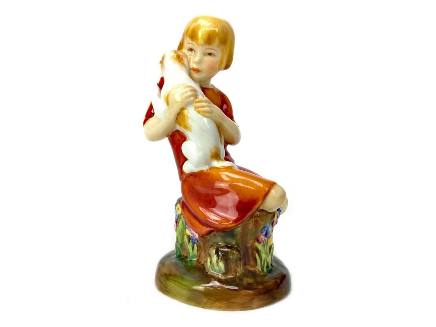 Lot 1044 - A ROYAL WORCESTER FIGURE OF 'THE MONGREL'