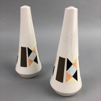 Lot 285 - A PAIR OF SALT AND PEPPER SHAKERS AND OTHER CERAMICS