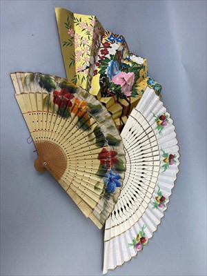Lot 97 - A JAPANESE FAN AND THREE OTHERS
