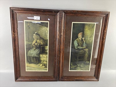 Lot 85 - A GROUP OF CERAMICS AND TWO PAIRS OF FRAMED PRINTS
