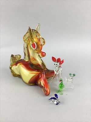Lot 74 - A LOT OF GLASS FIGURES