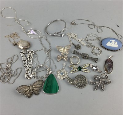 Lot 137 - A LOT OF MOSTLY SILVER JEWELLERY