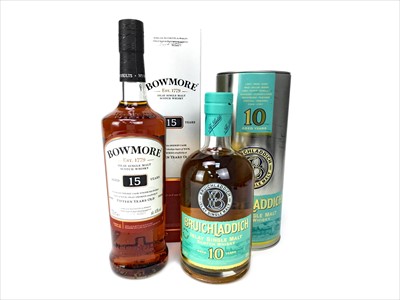 Lot 341 - BOWMORE AGED 15 YEARS AND BRUICHLADDICH AGED 10 YEARS