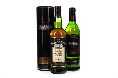 Lot 338 - GLENFIDDICH AGED 12 YEARS AND FAMOUS GROUSE 1992