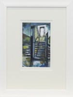 Lot 148 - BRYAN EVANS, STAINED GLASS AND GREYS...