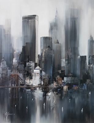 Lot 749 - NEW YORK HEIGHTS, A GICLEE PRINT BY WILFRED LANG