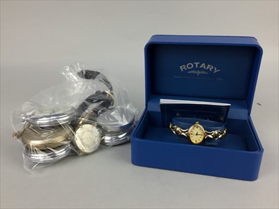Lot 181 - A ROTARY WRIST WATCH ALONG WITH OTHER WRIST WATCHES