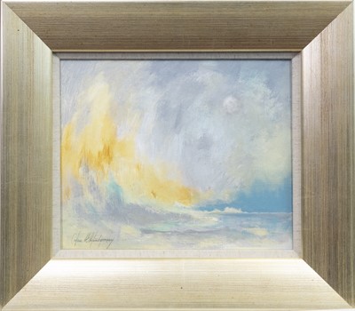 Lot 91 - SEASCAPE, AN OIL BY A E MONTGOMERY