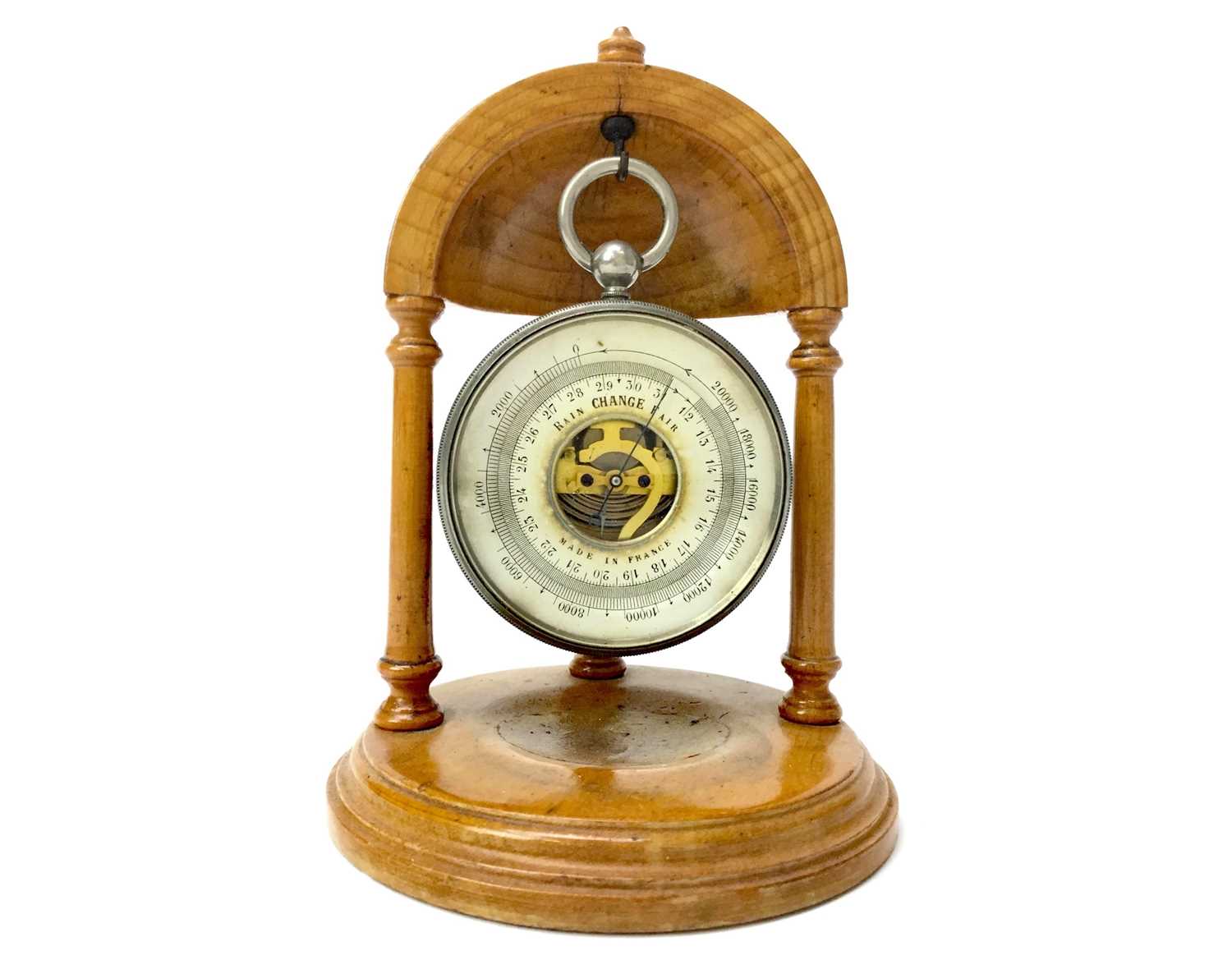 Lot 1137 - AN EARLY 20TH CENTURY FRENCH POCKET BAROMETER
