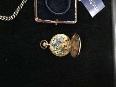 Lot 705 - A LADY'S GOLD FOB WATCH