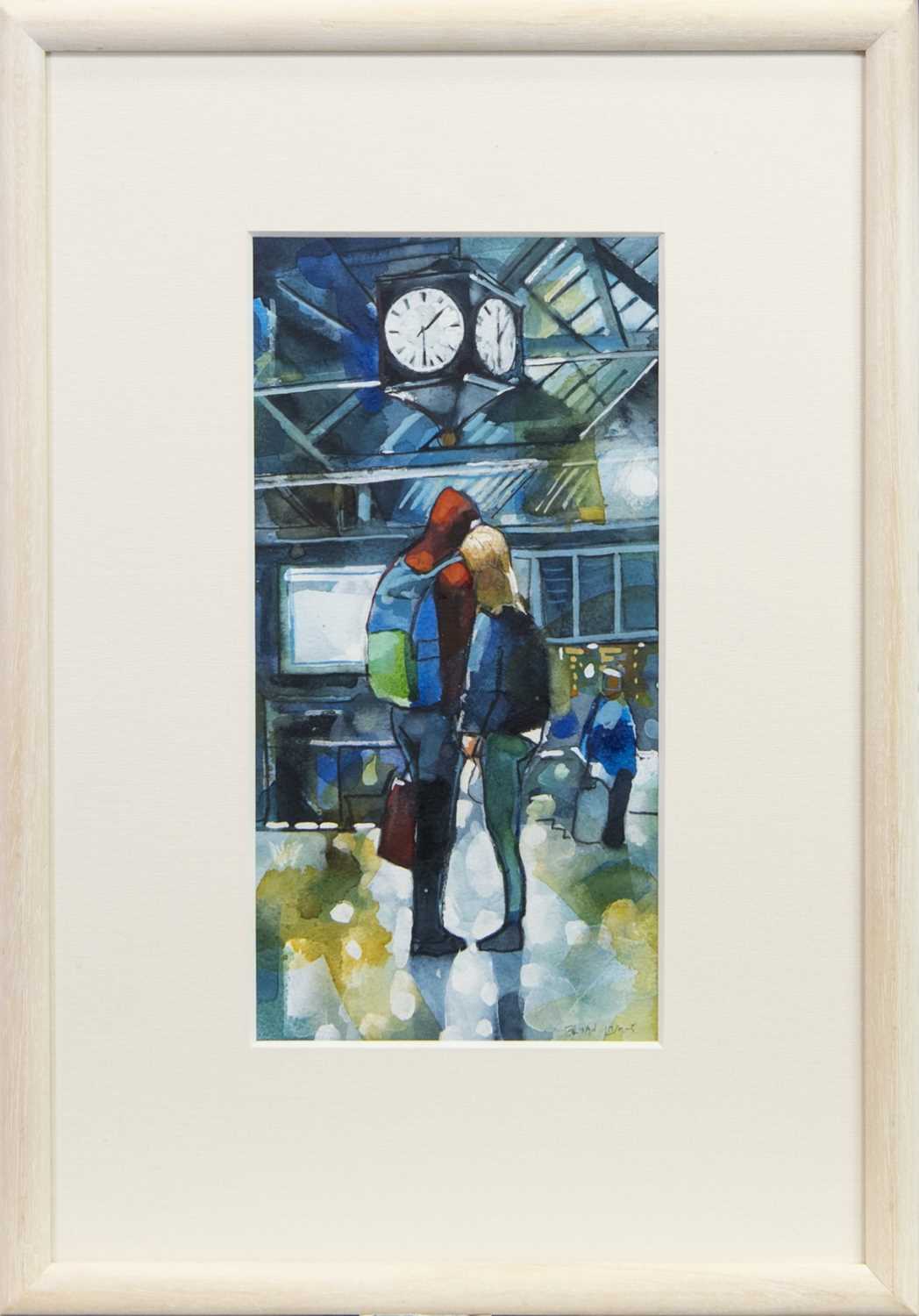 Lot 778 - ONE THIRTY AT CENTRAL STATION, A WATERCOLOUR BY BRYAN EVANS