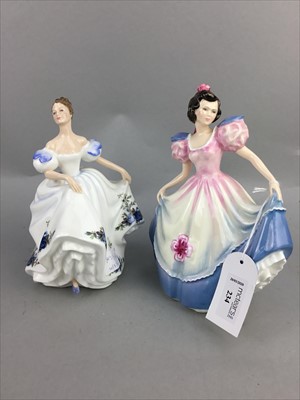 Lot 234 - A ROYAL DOULTON FIGURE OF 'ANGELA' AND FIVE FIGURES