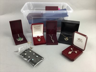 Lot 245 - A LOT OF SILVER JEWELLERY INCLUDING NECKLACES