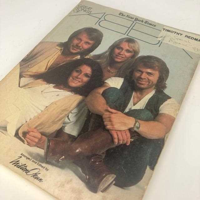 Lot 1627 - AN AUTOGRAPHED COPY OF THE GREAT SONGS OF ABBA