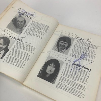 Lot 1627 - AN AUTOGRAPHED COPY OF THE GREAT SONGS OF ABBA