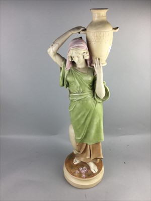 Lot 322 - A CONTINENTAL CERAMIC FIGURE OF A LADY