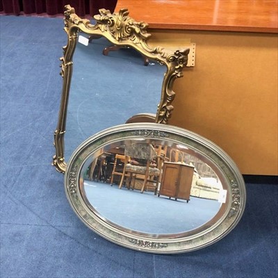 Lot 341 - A LOT OF TWO DECORATIVE WALL MIRRORS